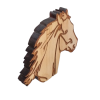 Tête de Cheval en Bois de Pin Arolle - Décoration à Poser