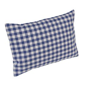 Blau-weißes Kissen aus Zirben – 20 x 30 cm