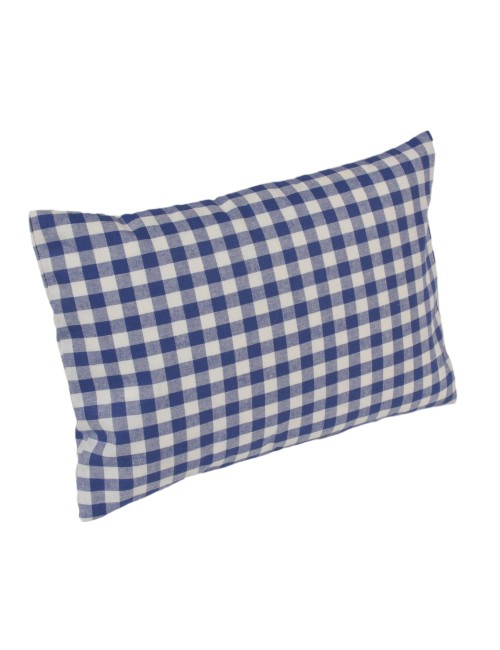 Coussin en Écorce de Pin Arolle Bleu/Blanc - 20x30 cm