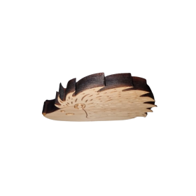 Hérisson bois pin arolle grand modèle – Sculpture artisanale