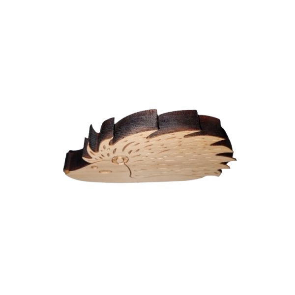 Igel Holz Zirbelkiefer groß - Handwerkliche Schnitzerei