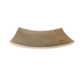 Zirben holzschale in rechteckiger Form