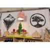 Luminaire Artisanal en Bois de Pin d'Arolle à 2 Niveaux