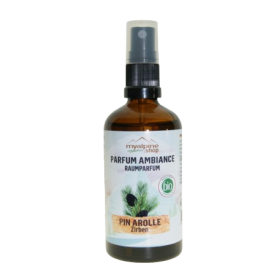 Parfum d’ambiance bio pin d’arolle 100 ml fraîcheur alpine