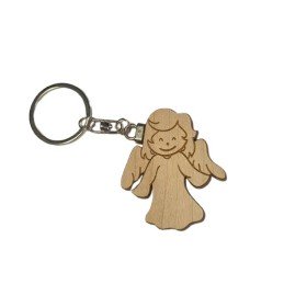 Porte-clés Ange gardien en bois d’arolle – Artisanat du Tyrol