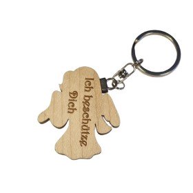 Schlüsselanhänger Schutzengel aus Zirbenholz - Kunsthandwerk aus Tirol
