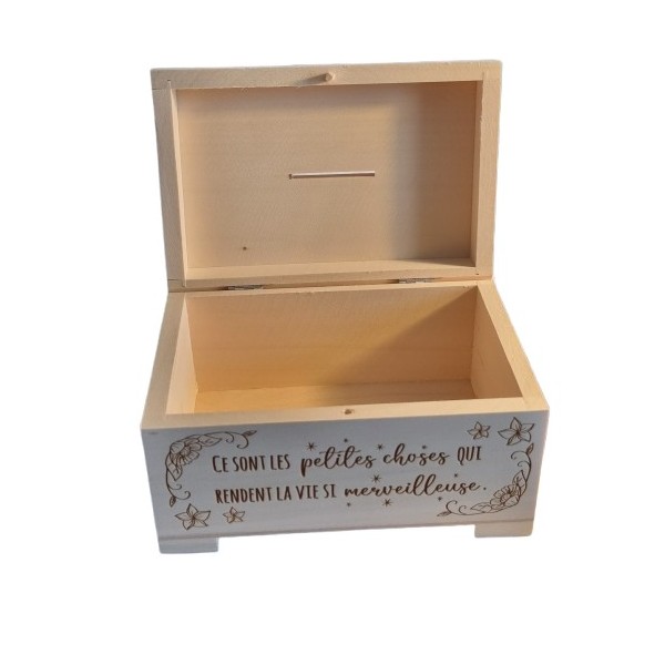 Spardose aus Rohholz - Alpines Handwerk 17 × 11,5 × 10 cm