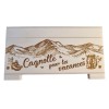 Tirelire en bois brut – Artisanat alpin 17 × 11,5 × 10 cm