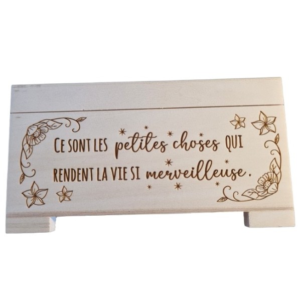 Tirelire en bois brut – Artisanat alpin 17 × 11,5 × 10 cm