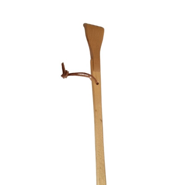 Gratte-dos & chauss-pied 2-en-1 en bois alpin – 46 cm