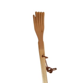 Gratte-dos & chauss-pied 2-en-1 en bois alpin – 46 cm