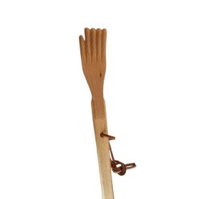Gratte-dos & chauss-pied 2-en-1 en bois alpin – 46 cm