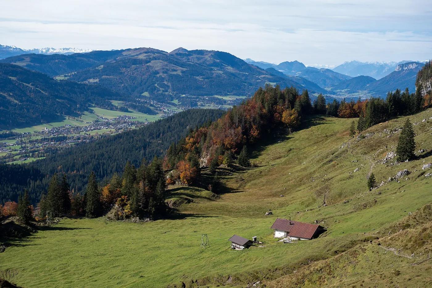 La Granderalm, sous le Wilder Kaiser, à St. Johann in Tirol, en octobre.