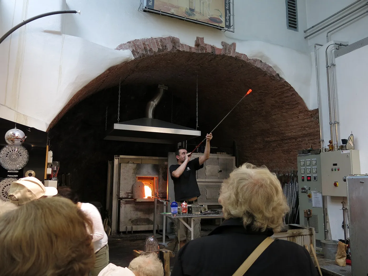 Démonstration de soufflage de verre à Rattenberg (juin 2015).