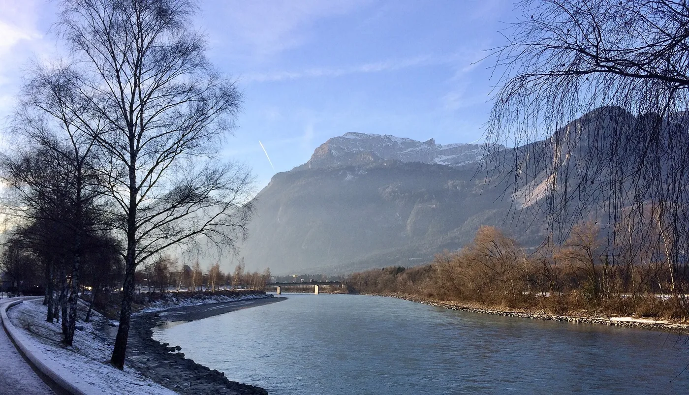 L’Inn en hiver à Rattenberg (décembre 2016).